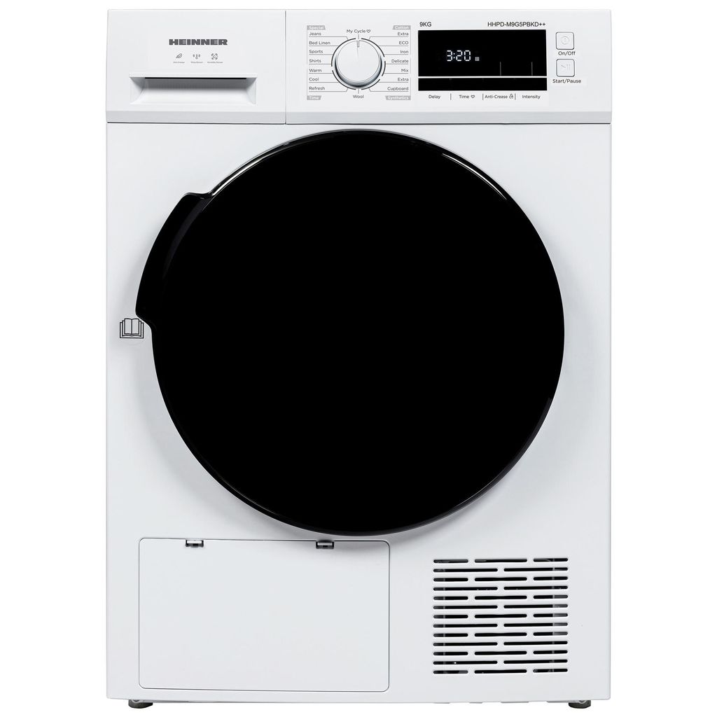 Heinner HHPD-M9G5PBKD++ Vrijstaande Warmtepompdroger, 9 kg, Productafbeelding 