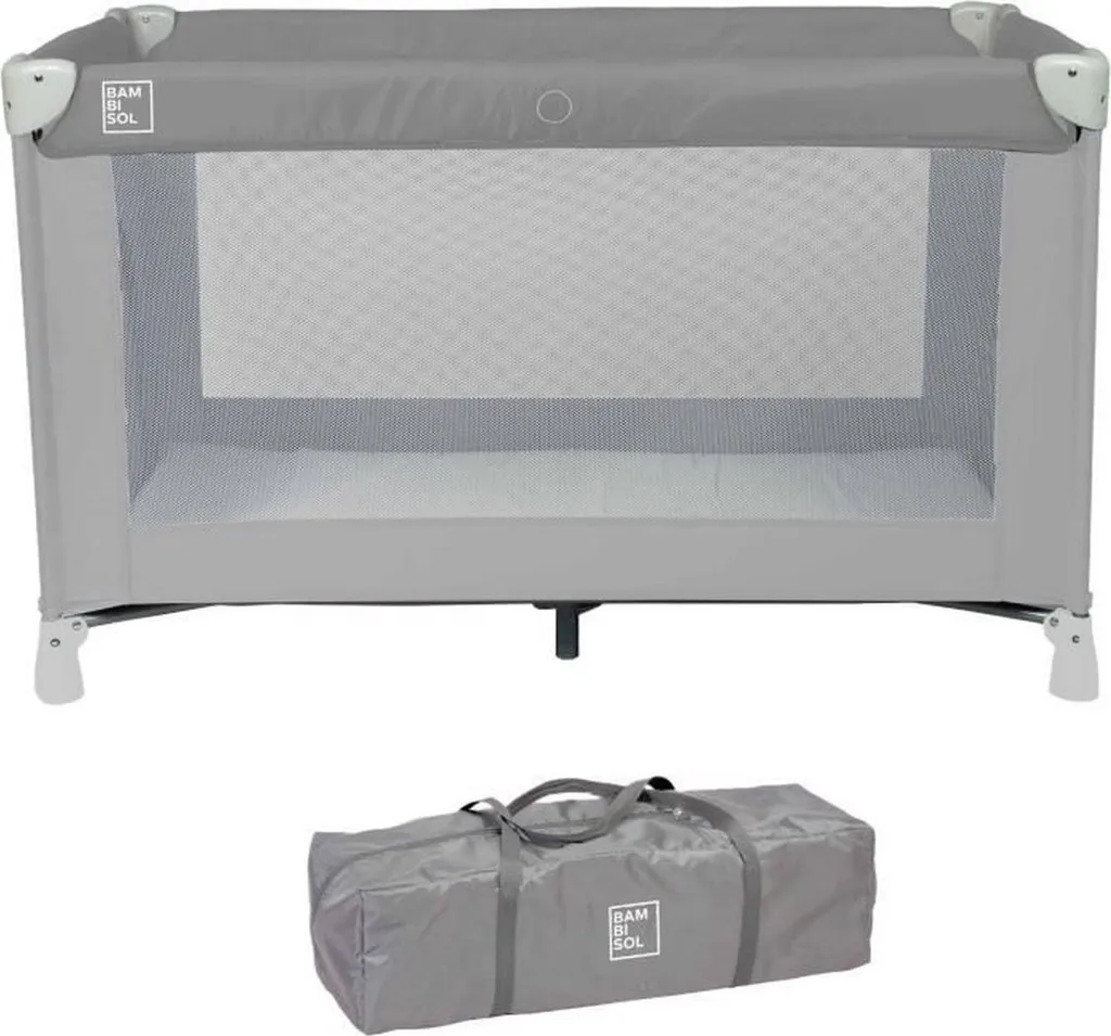 Lit d'appoint bébé 120x60 cm Bambisol pour voyages et déplacements
