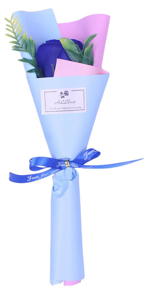 Mini-Rosenstrauß aus künstlichen Rosen, handgefertigt aus Seifenblütenblättern, romantisches Geschenk zum Valentinstag oder Geburtstag für Fra...
