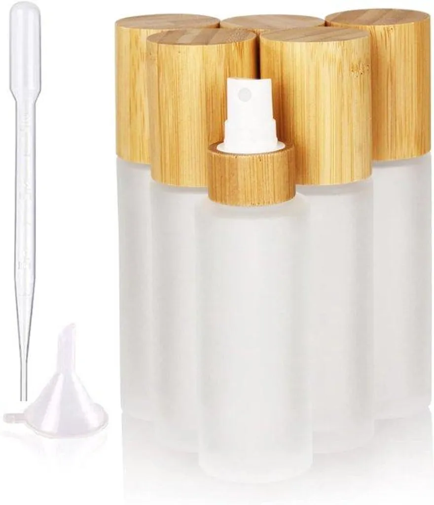 Couvercle de Toilette en Bambou Durable avec Vaporisateur de 60 ml
