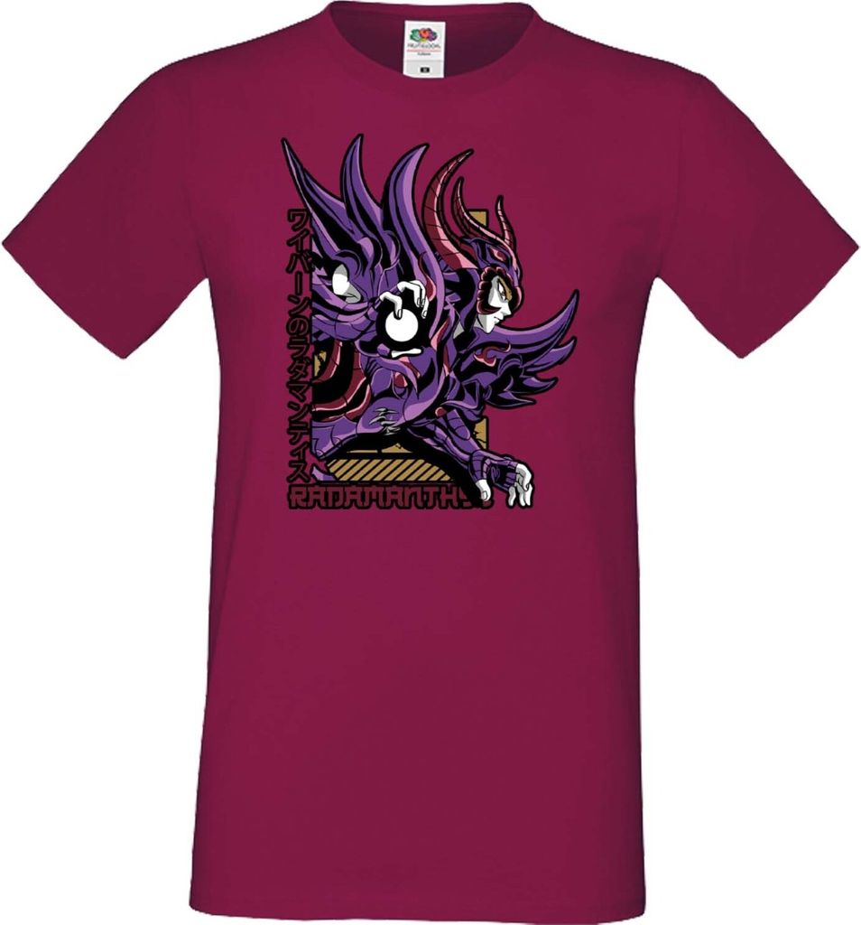 Herren T-Shirt Anime Manga Saint Anime Seiya Knights Of The Zodiac Wyvern Rhadamanthys, Man S / Rot