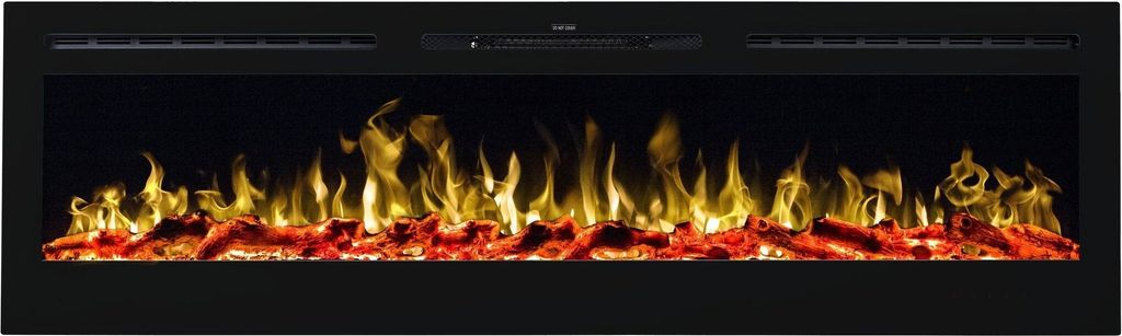 Elektrokamin AFLAMO Majestic 45 - Ultra-realistische Flammenoptik - Zur Wandmontage oder zum Einbauen - 115x55x14 cm - Dekorativer LED-Elektrokamin...