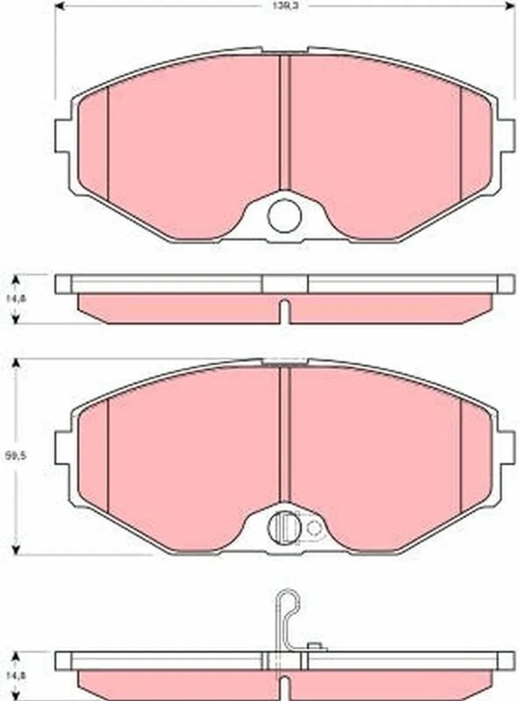 Plaquettes de frein TRW GDB3273 pour Nissan Maxima QX V A33 OE 4106064U90