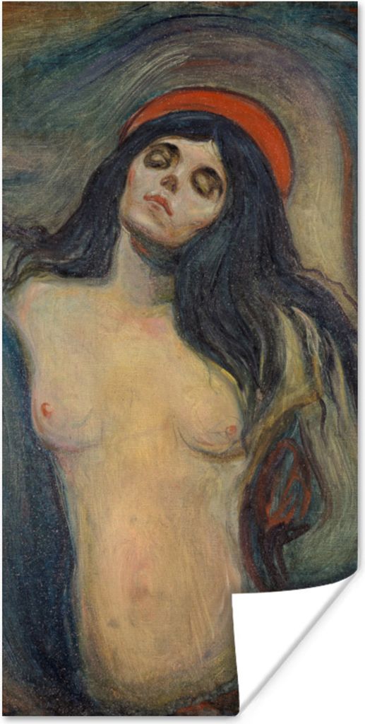 MuchoWow Poster Madonna - Edvard Munch 20x40 cm - Plakat - Foto