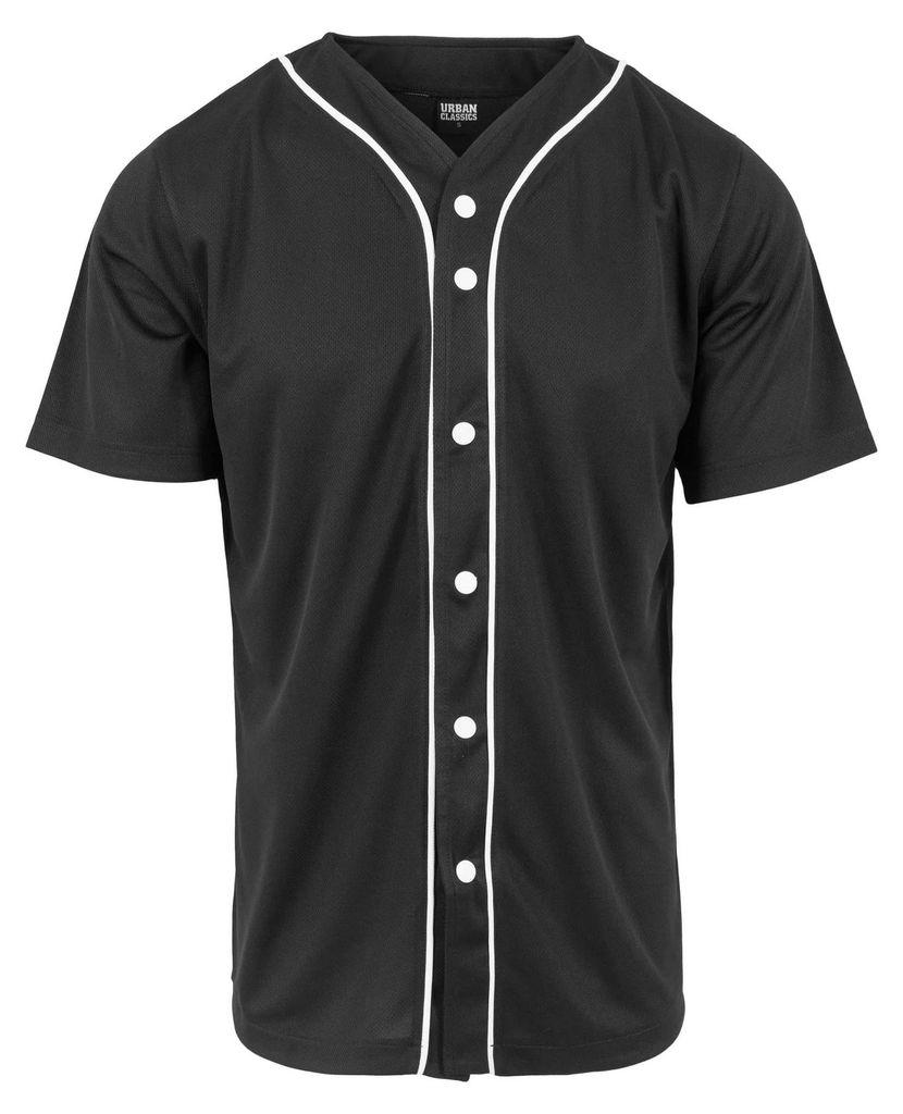 Urban Classics - Trikot für Herren - Baseball TN376 (M) (Schwarz/Weiß)
