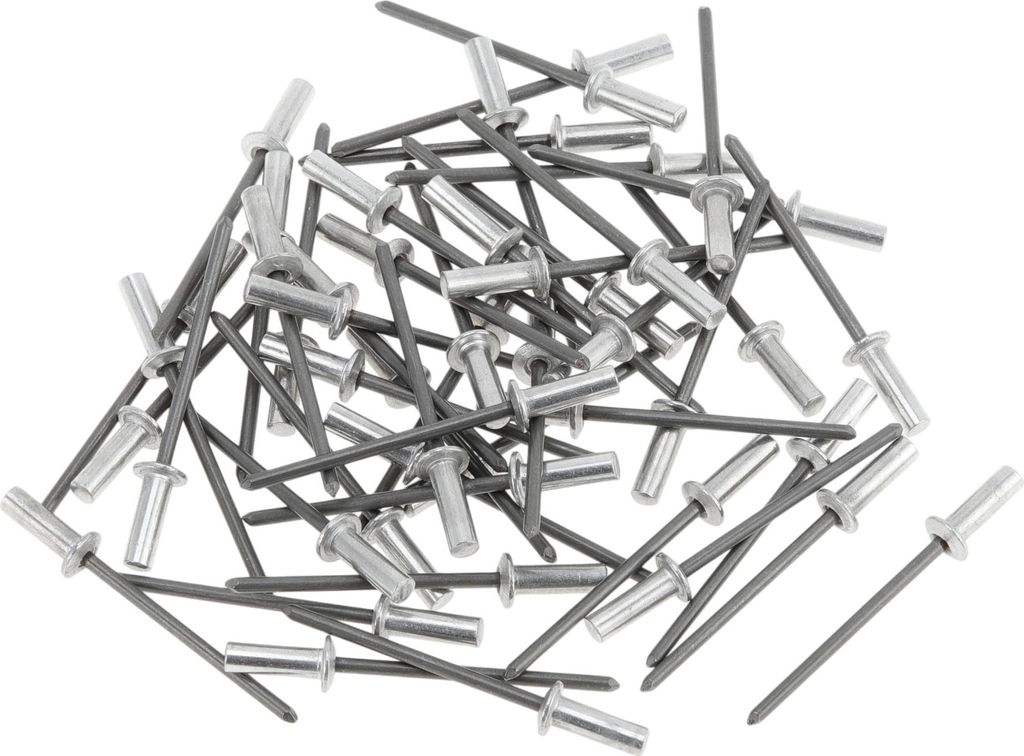 50 Stück Kuppelkopf geschlossene Dichtnieten 3,2 mm Griffdurchmesser 10 mm Grifflänge 6 mm Aluminiumlegierung Eisen Silberton