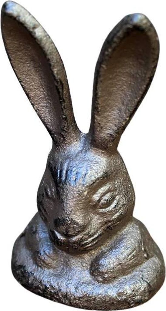 Dekofigur Hasenbüste Gusseisen