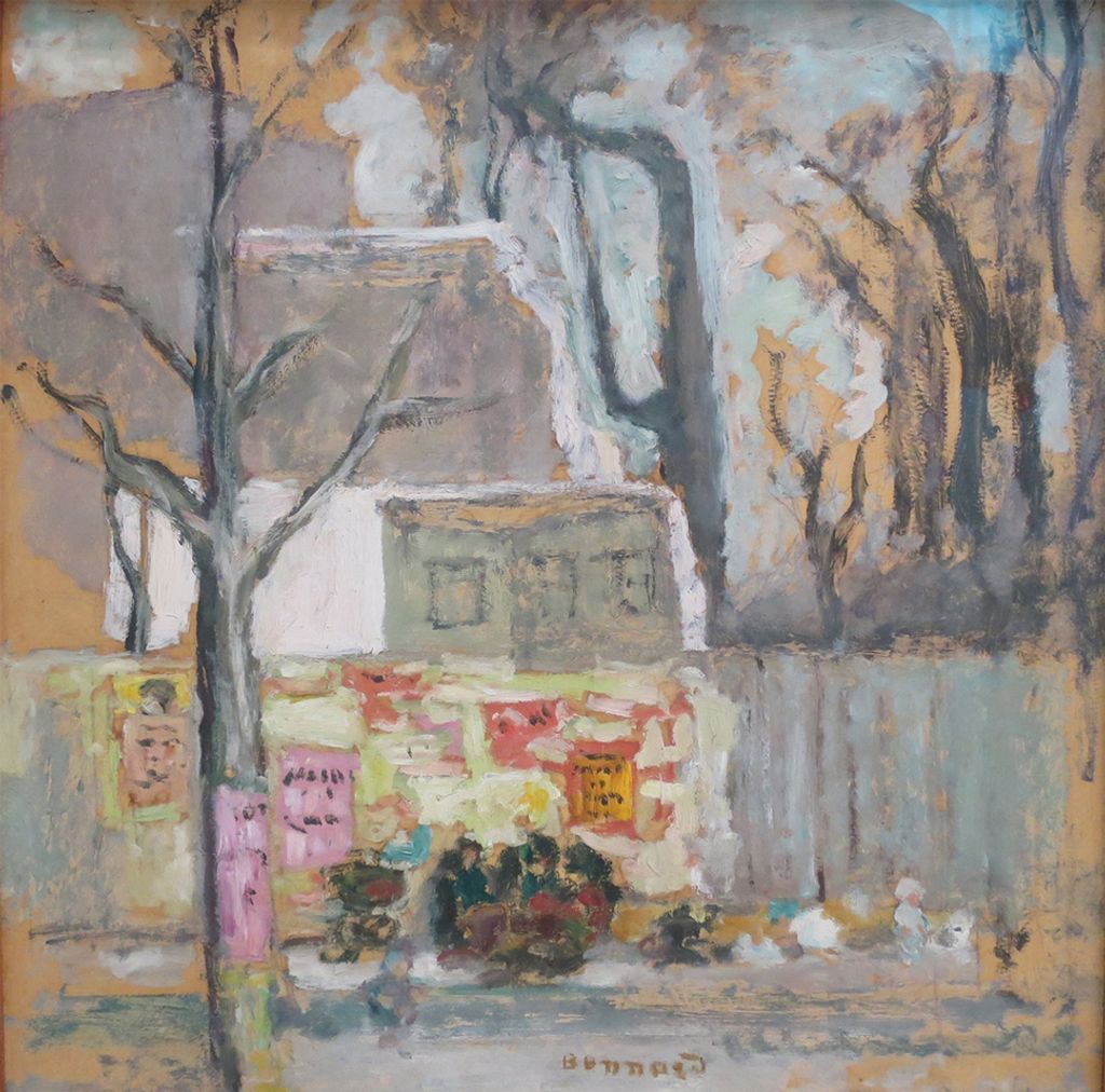 Legendarte - Kunstdruck auf Leinwand - Un Coin De Paris Pierre Bonnard - Wanddeko, Canvas cm. 60x60