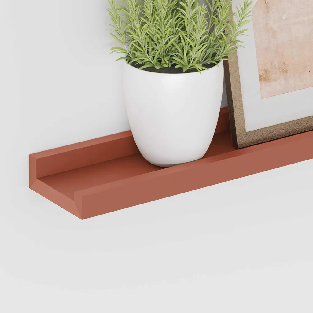 Mensole a Scomparsa SYFAX 100cm Rosse - Set 4 Pezzi Legno - 5