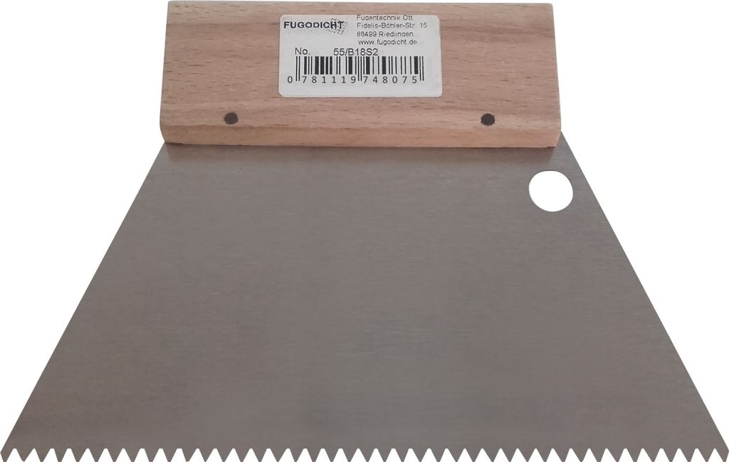 Leim Klebstoff Trapez Zahnspachtel Bodenleger 180mm x 130mm Produktbild 