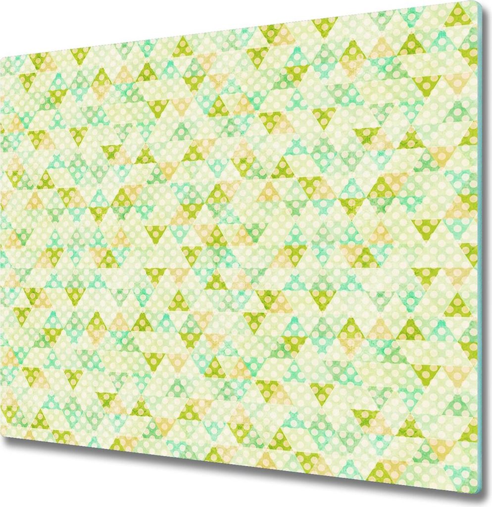 Glas Herdabdeckplatte 60x52 cm Spritzschutz Glasabdeckplatte Schneidebrett Geometrische Figuren