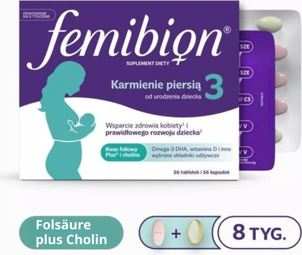 Femibion 3 Stillen FOLSÄURE 56 Tabletten + 56 Kapseln