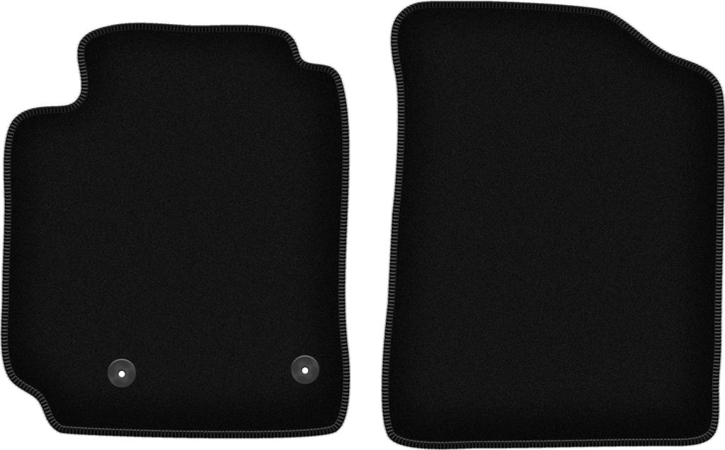 Wielganizator Velours-Autoteppiche vorne – passend für Toyota Yaris Verso (Minivan, Bj. 1999-2005) – schwarz, passgenau, mit Befestigungen se...