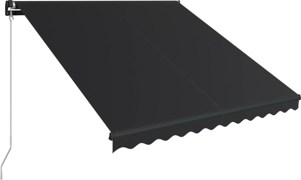 vidaXL Einziehbare Markise Handbetrieben 350 x 250 cm Anthrazit