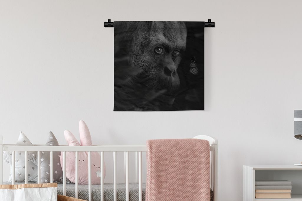 MuchoWow® Wandteppich Wandbehang Tiere - Affe - Natur - Produktbild 