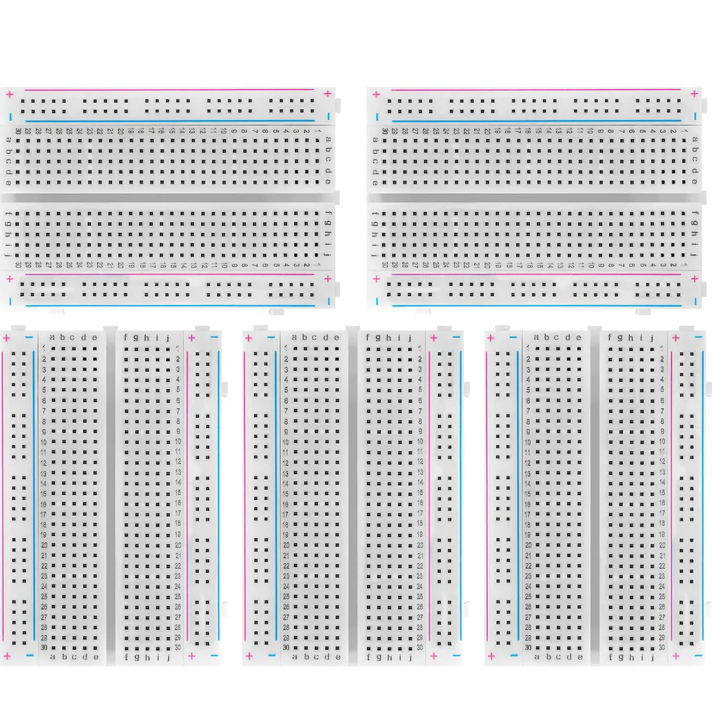 Platine d'essai sans soudure 400 contacts pour prototypes Arduino - Lot de 5