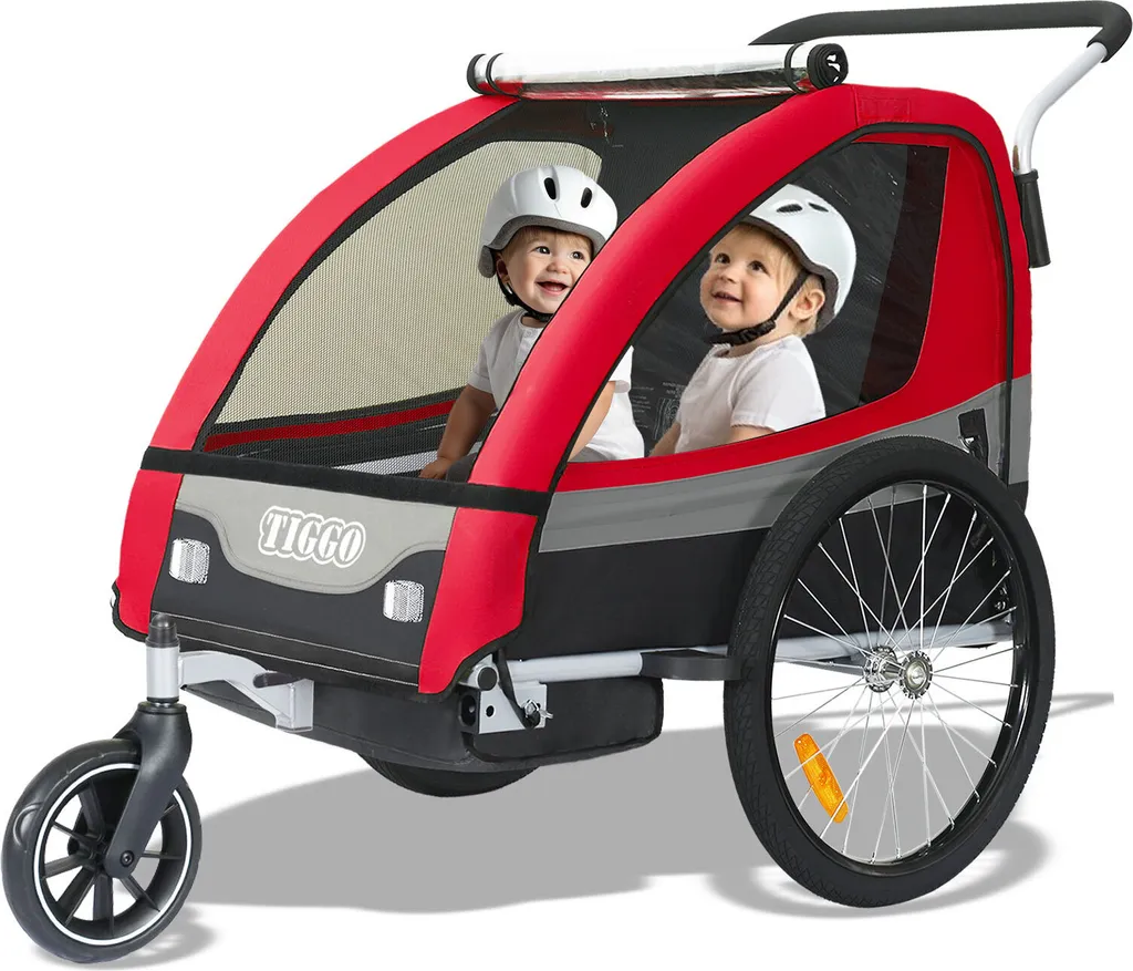 Remorque Vélo 2-en-1 Sécurisée : Transportez vos Enfants sans Effort