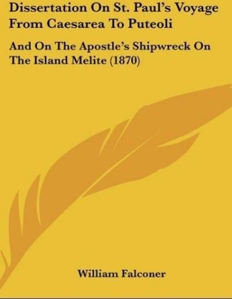 Dissertation On St. Paul's Voyage From Caesarea To Puteoli
