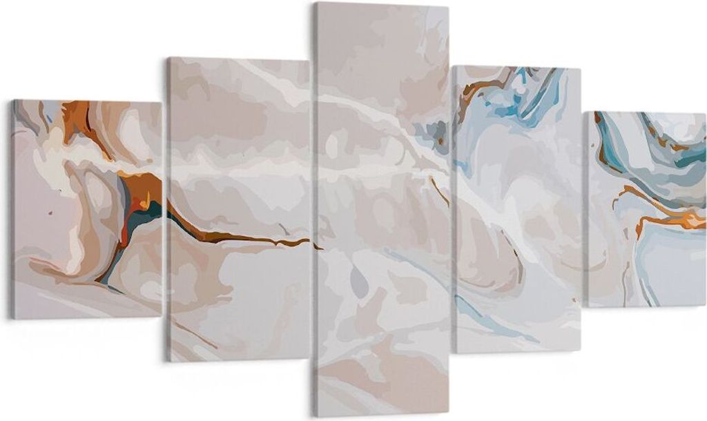 Bild auf Leinwand - Leinwandbild - Abstraktion modern - 125x70cm - Wand Bild - Wanddeko - Leinwanddruck - Bilder - Kunstdruck - Wanddekoration - Le...