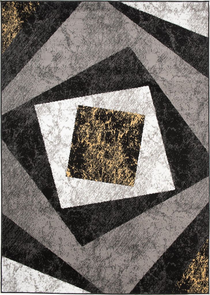 Tapis DREAM Moderne Crème Gris Noir Jaune  300 x 400 cm Image du produit 