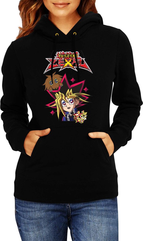 Damen Kapuzenpullover Japan Manga Anime Comics Yu Gi 021, Lady S / Schwarz