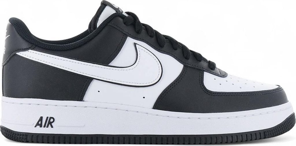 Nike Air Force 1 Low '07 "White Swoosh Panda" Schwarz, Größe: 45.5
