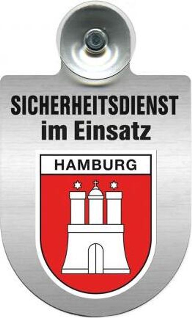 Einsatzschild Windschutzscheibe incl. Saugnapf - Sicherheitsdienst im Einsatz - 309351 Color - Region Hamburg