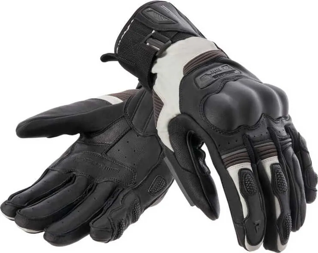 Gants en cuir Rebelhorn Range noir et gris clair 3XL pour motards