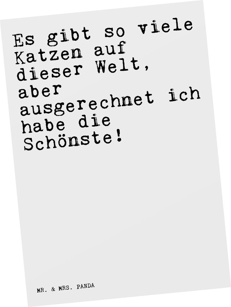Mr. & Mrs. Panda Ansichtskarte Es gibt so viele... - Weiß - Geschenk, Kunstkarten, Katzenbesitzer, Postkarten, Katzenliebhaber, Katzen, Postkarte,...
