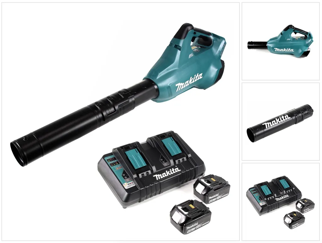 Souffleur sans fil Makita DUB 362 PM à variateur avec 2 batteries et chargeur