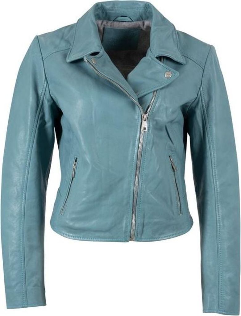 Mauritius Lederjacke Damen MWKalea hellblau Streetwear 100% Leder M