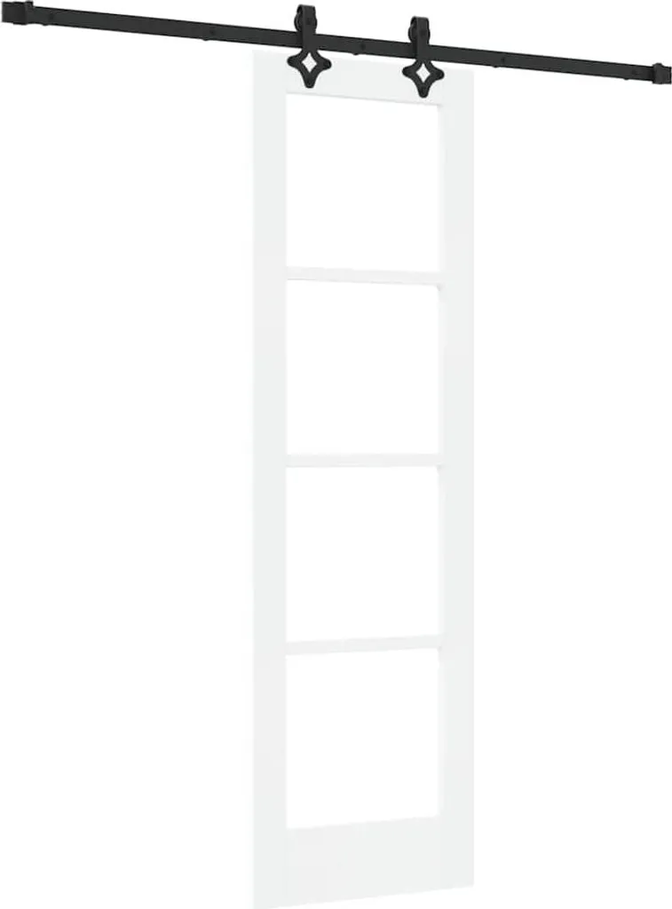 vidaXL Porte coulissante ORKDAL blanche 61x198,5 cm en Bois et Métal