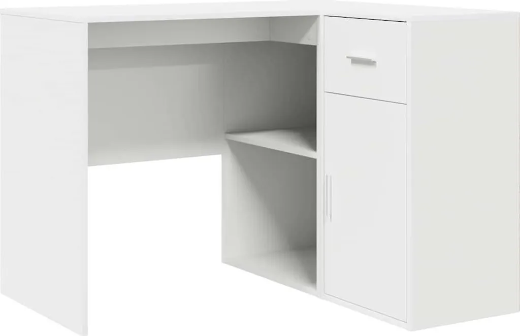 Scrivania da Angolo Moderna Bianca 102 cm - Arredo Minimalista vidaXL