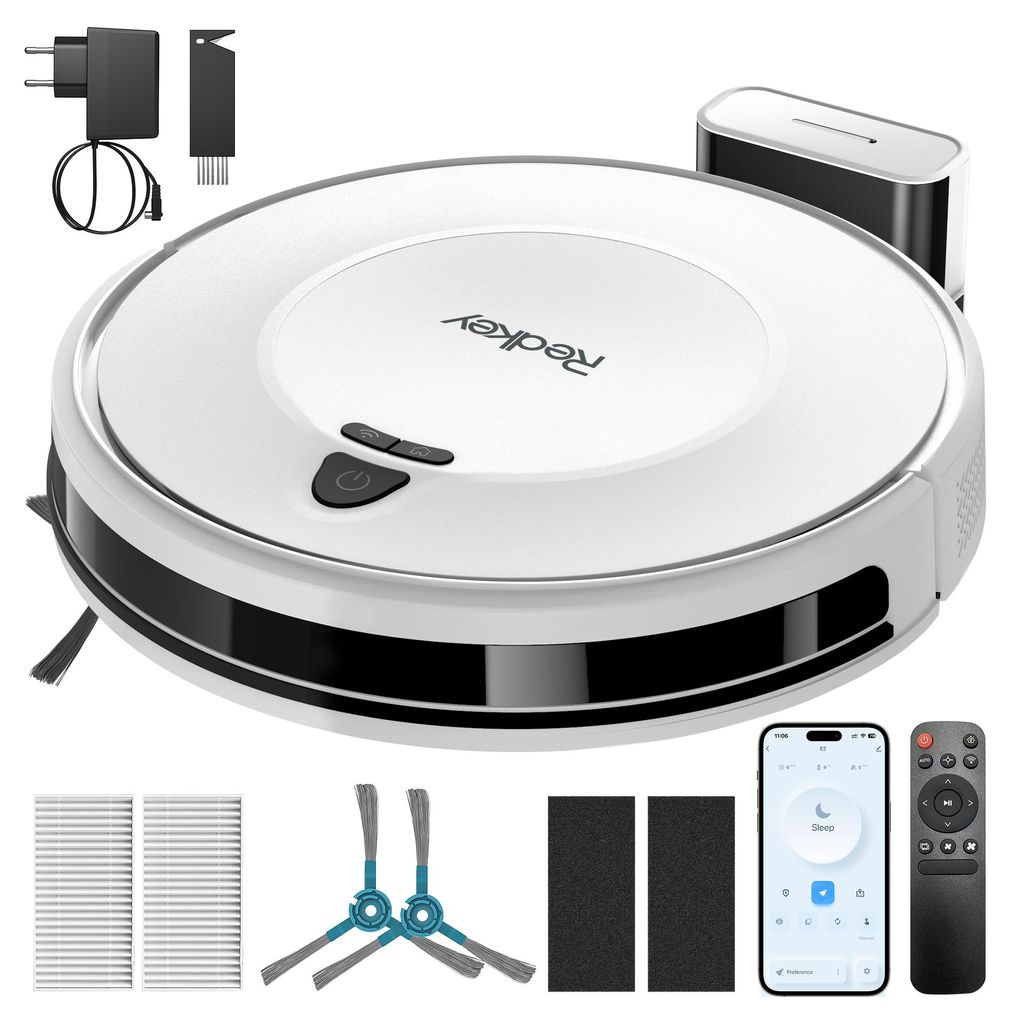 Staubsauger Roboter 10000Pa-Redkey E6 - Ultradünn & Leise, Produktbild 