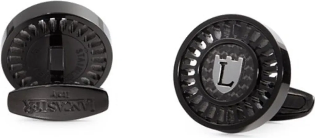Boutons de manchette Lancaster GLA012BK 2 cm - Accessoire Luxe Homme