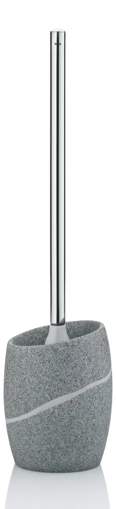 Set de toilette Talus aspect pierre grise diamètre 11 cm polyrésine 20258