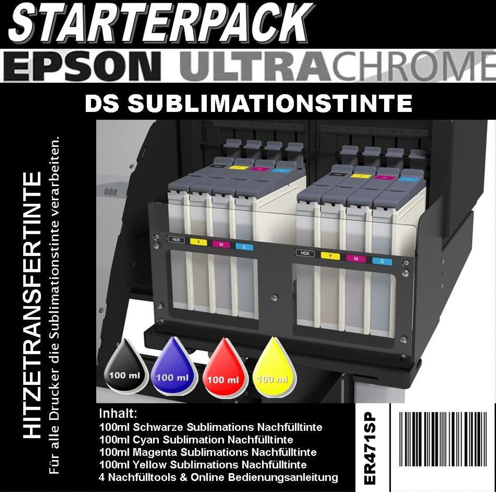C13T741 Starterpack Epson UltraChrome DS Sublimationstinte Produktbild 
