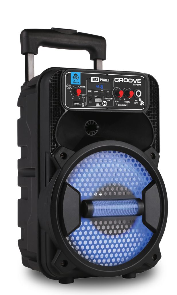 iDance Bluetooth Party-Lautsprecher Boombox mit Rollen und Produktbild 