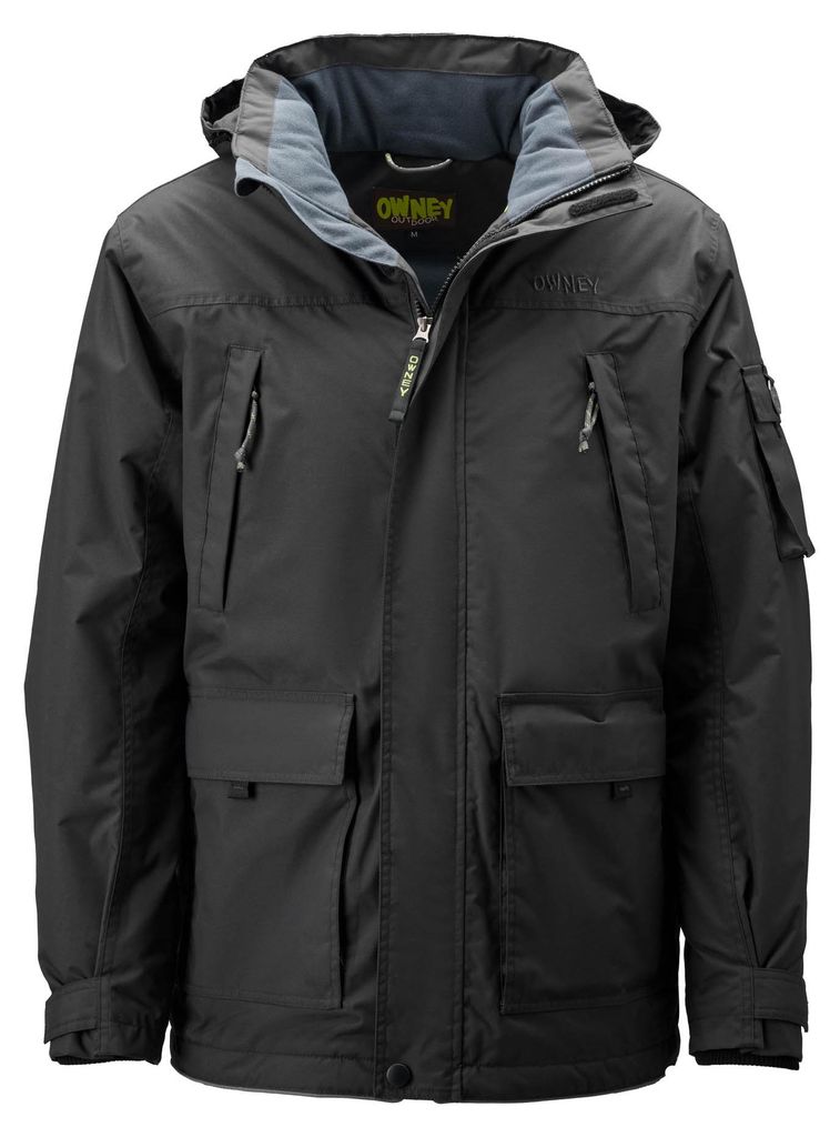 Owney Taraq Winterjacke Uni Anthrazit S wetterfest Hundehalter Wanderjacke atmugsaktiv warme Jacke mit vielen Taschen