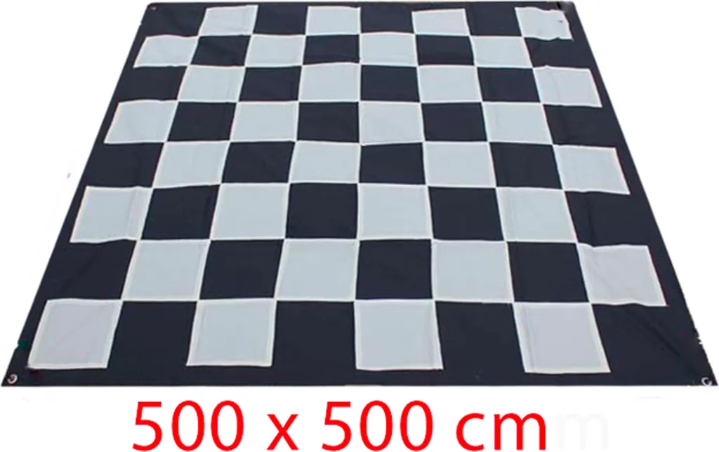 Échiquier géant résistant au vent 500x500 cm avec piquets pour sol extérieur - 4