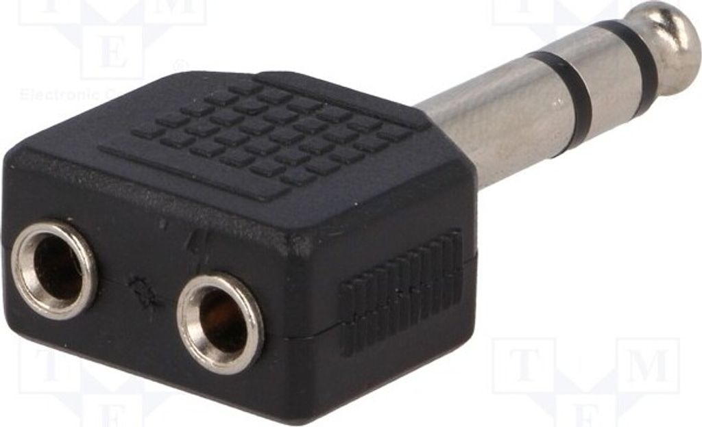 2x Verteiler Jack 3,5mm Buchse x2,Jack 6,35mm Stecker stereo AV-Adapter und Redu