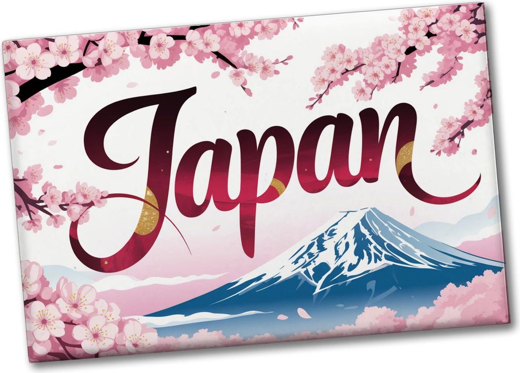 Japan Kirschblüten Souvenir Souvenir Magnet mit Kalligraphie
