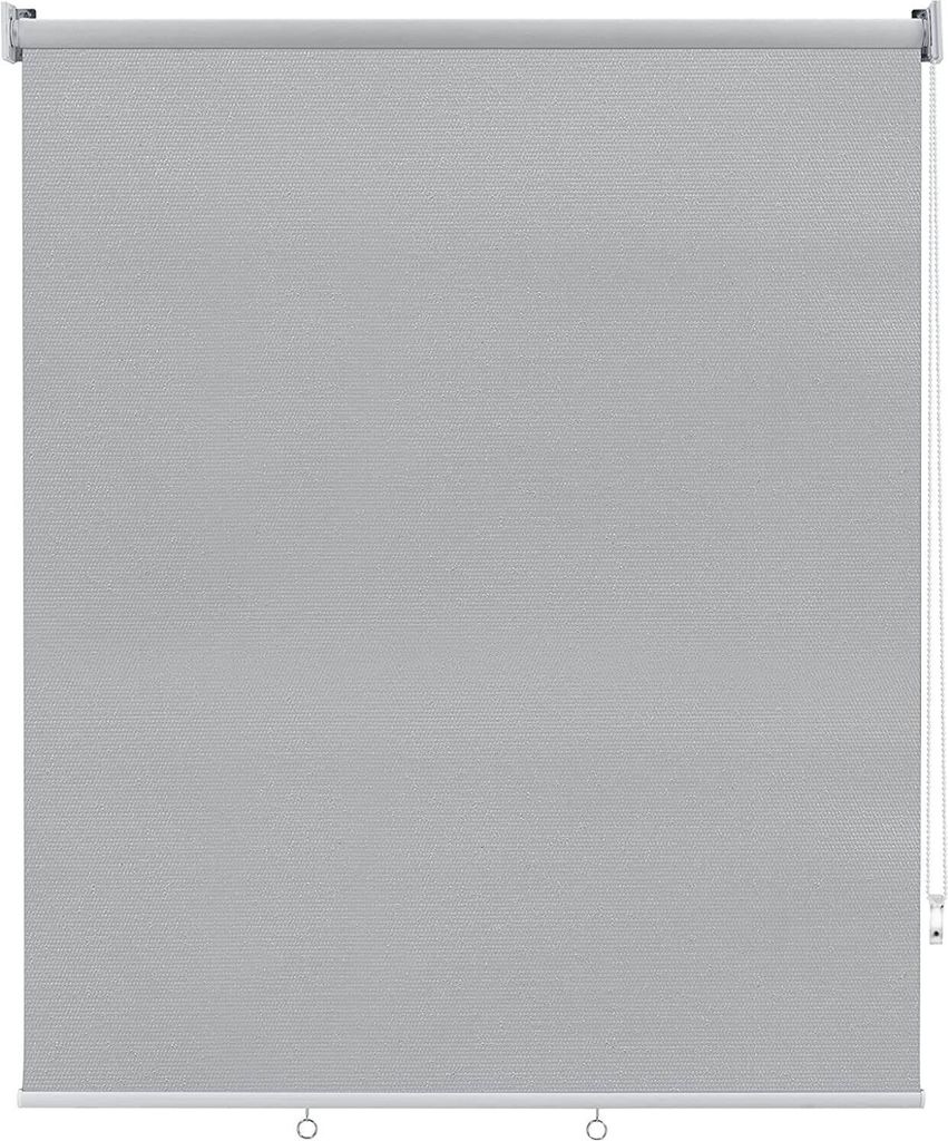 WOLTU Verdunkelungsrollo Außenrollo Balkonrollo Sichtschutzrollo Wetterfest Sonnenschutz UV Schutz, Vertikal Grau 100x240 cm