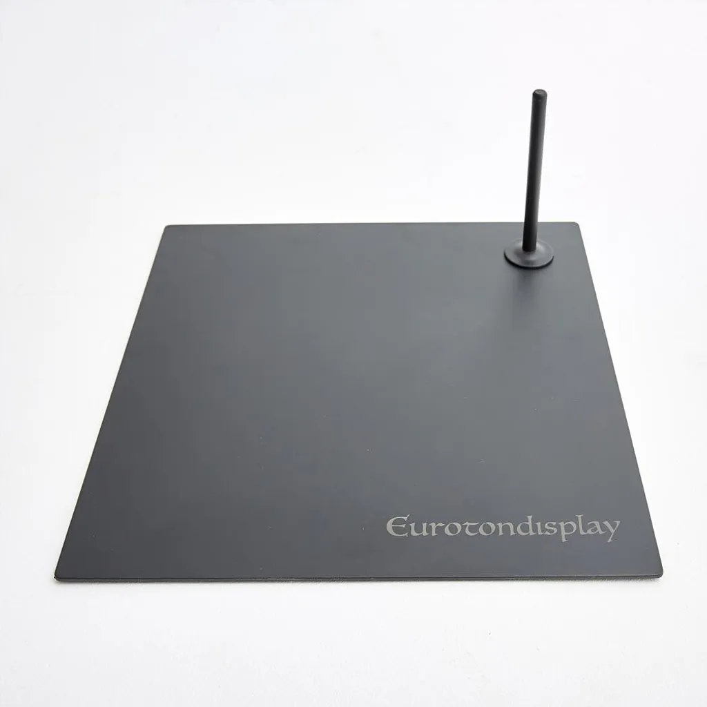Socle mannequin stable Eurotondisplay base métallique FH noir mat laqué