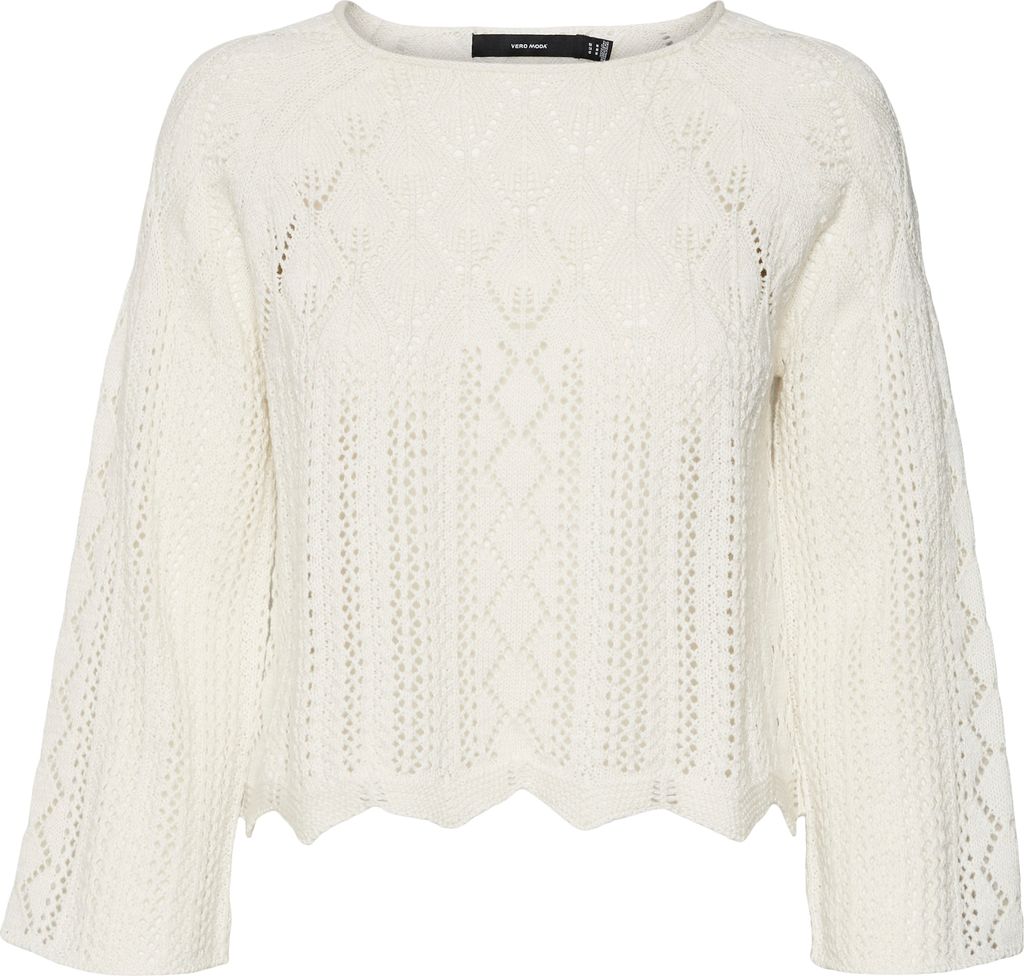 VERO MODA Weicher Pullover Strick Muster Design Top Legereres Oberteil Größe: XS