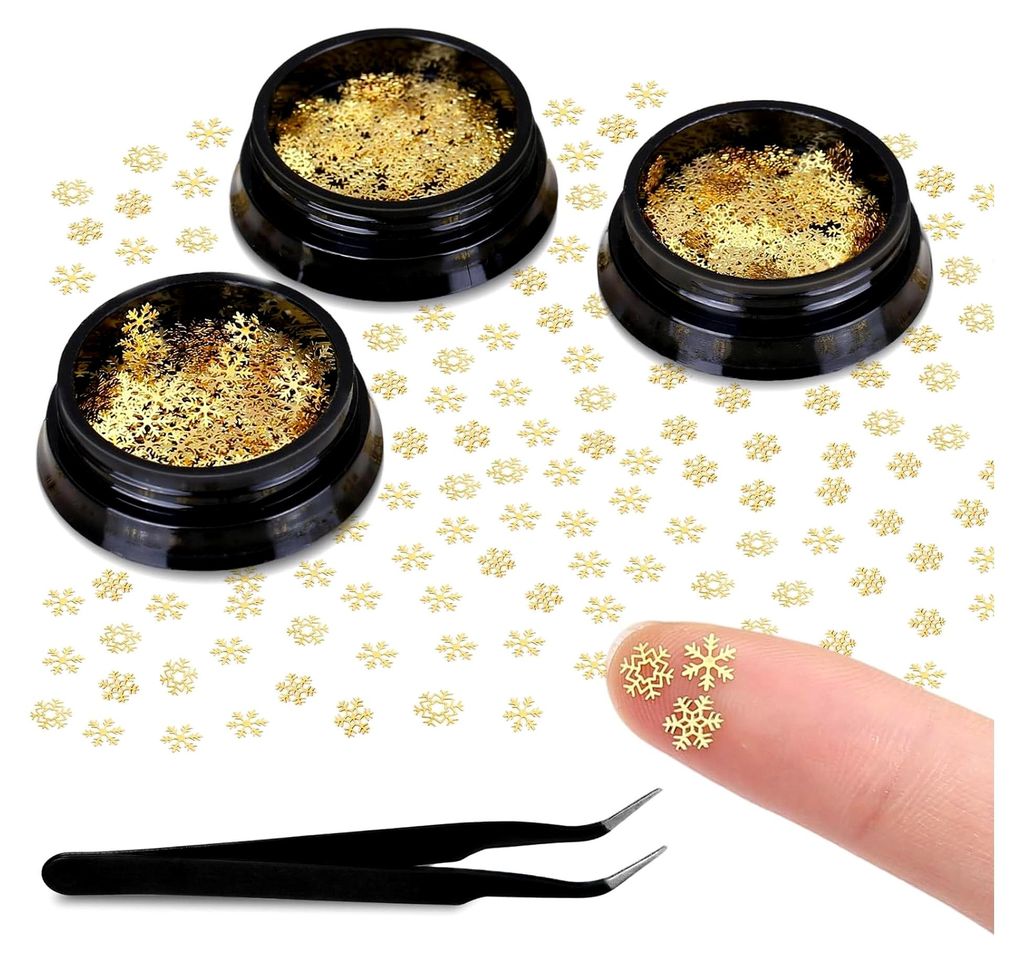 600 Mini Metall Schneeflocken 5mm Kleine Schneeflocke Deko für Basteln Weihnachtsverzierungen Ornamente