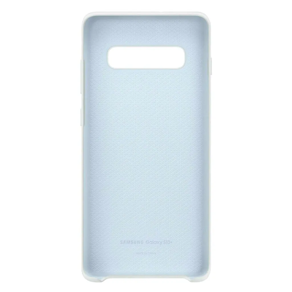 Coque Samsung S10+ Silicone Blanc EF-PG975TW Ultra Fine et Anti-Chocs