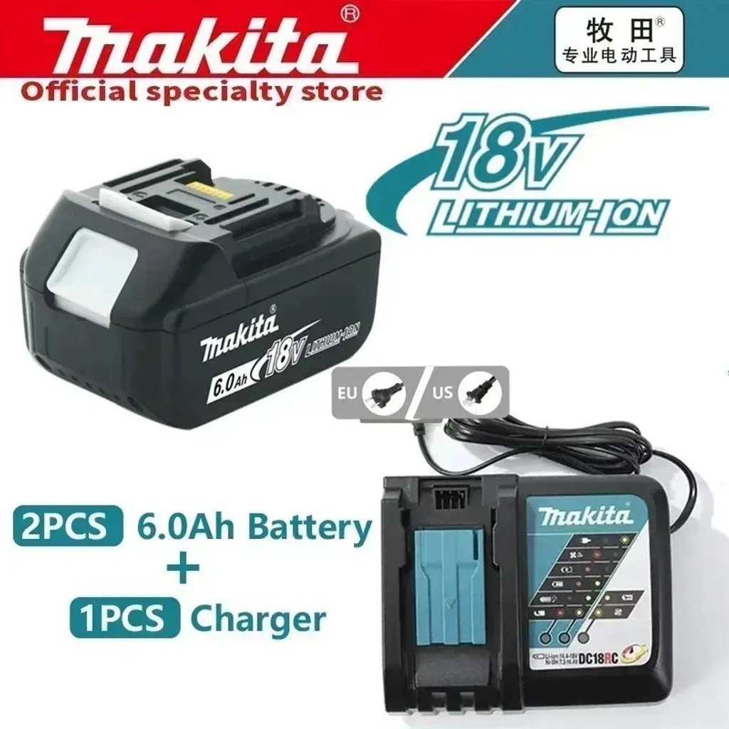 Batterie 18V 6000mAh avec Indicateur LED et Chargeur Rapide - Rose Look