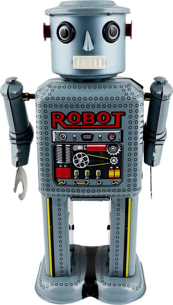 Roboter Mechanical Arm Swing Robot grau Blechroboter