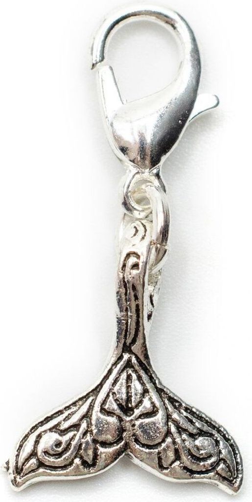 Walflosse Charm Miniblings Zipper Pull Anhänger Flosse Meer Delfin Fisch Muster